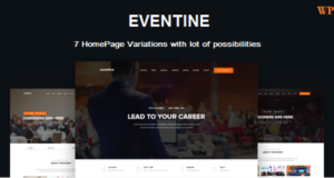 Eventine – Konferenz- und Veranstaltungsmanagement OnePage WordPress Template