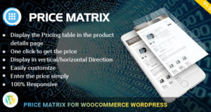 Flexible Tabellenkalkulationsmatrix für WooCommerce