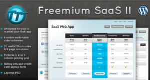 Freemium SaaS WordPress CMS + Blog Thema II