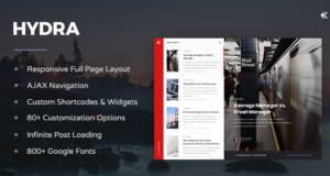Hydra – Responsives WordPress Blog Vorlage