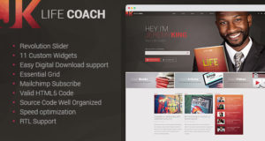 Life Coach - Persönliche Seite WordPress Template