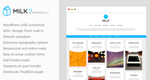 Milch – einfache Mauerwerk WordPress Portfolio