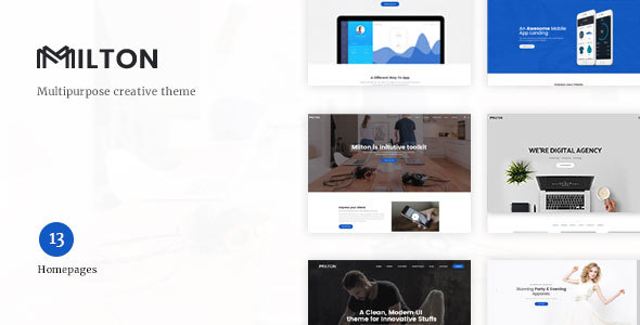 Wordpress Kreativ Template Milton | Multipurpose Creative WordPress Theme