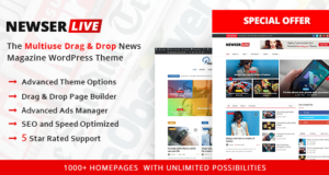 Newser - Das Multiuse Drag & Drop News / Magazin WordPress Template