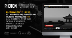 Photon | Vollbild Fotografie WordPress Layout