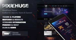 PixieHuge | eSports Gaming Thema für Clans & Organisationen