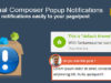 Popup-Benachrichtigungen für Visual Composer
