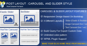Post Layout: Karussell + Slider für Visual Composer