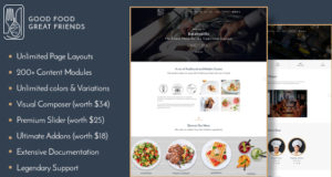 Ratatouille – Restaurant WordPress Layout