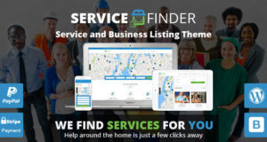 Service Finder – Anbieter und Business Listing WordPress Layout