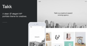 Takk: ein sauberes und responsives WordPress-Portfolio-Thema mit einem Vollbild-Parallax-Hintergrundbild