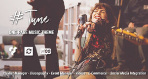 Tune – Einseitige Musik WordPress Layout