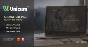 Unicum – Eine Seite Creative WordPress Layout mit RTL-Unterstützung