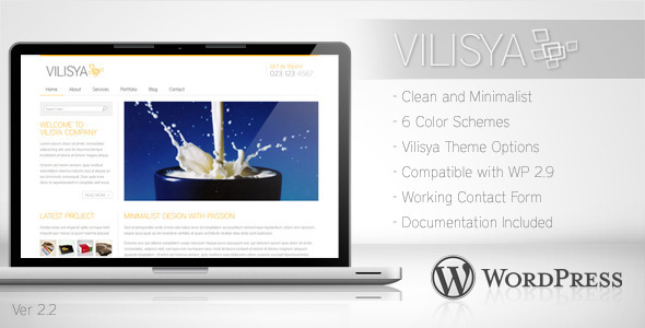 <pre>Vilisya - Minimalist Business Wordpress Theme 3