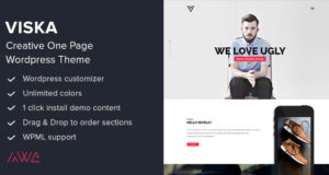 Viska – Creative One Page WordPress Template