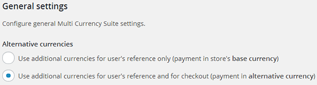 WooCommerce Ultimate Multi-Währungs-Suite - alternative Währungen Optionen