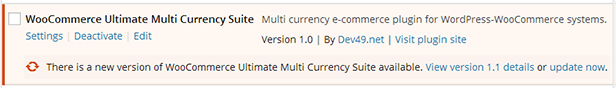 WooCommerce Ultimate Multi Currency Suite - automatische Updates