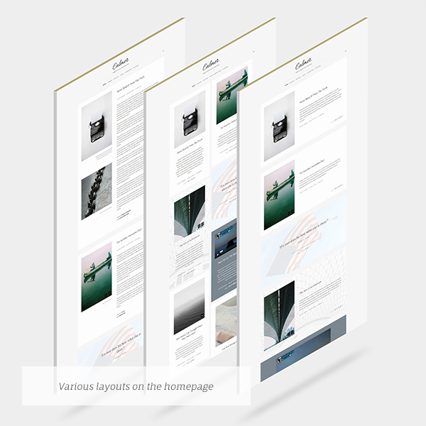 Verschiedene Layouts auf der Homepage