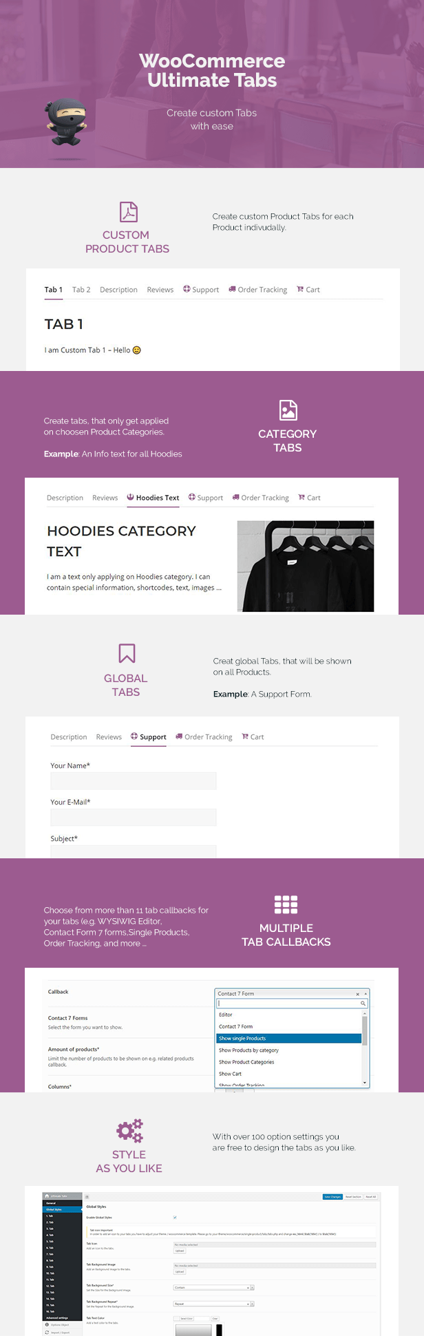 WooCommerce Custom Tabs Plugin