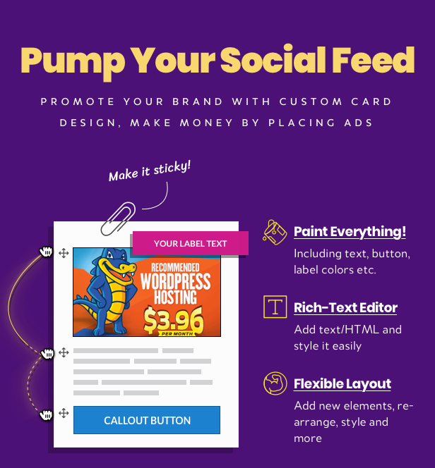 WordPress Social Stream Werbung und Branding