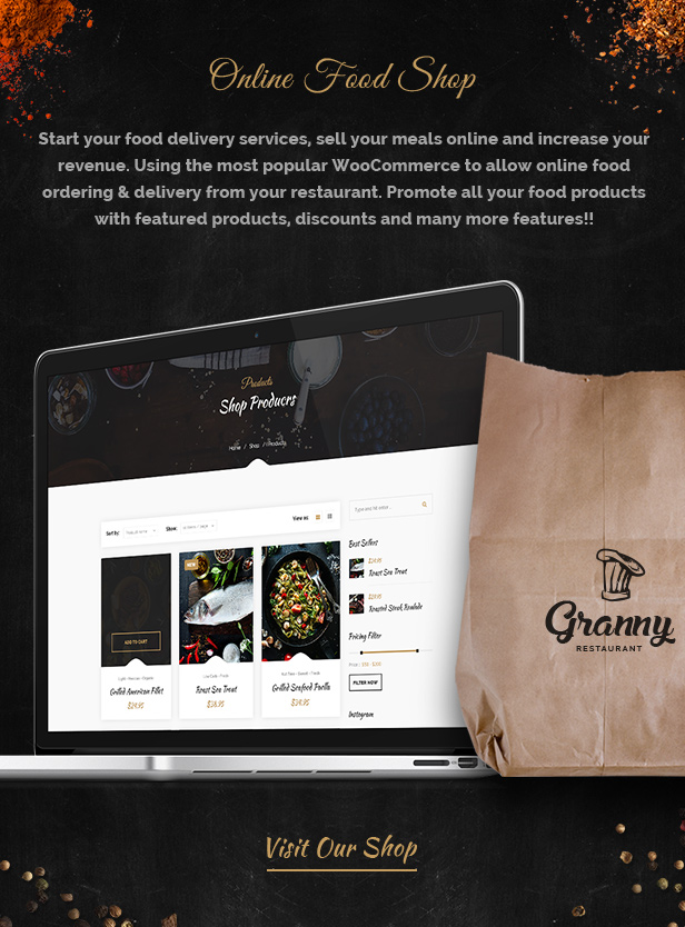 Restaurant Oma - Elegantes Restaurant & Cafe WordPress Vorlage