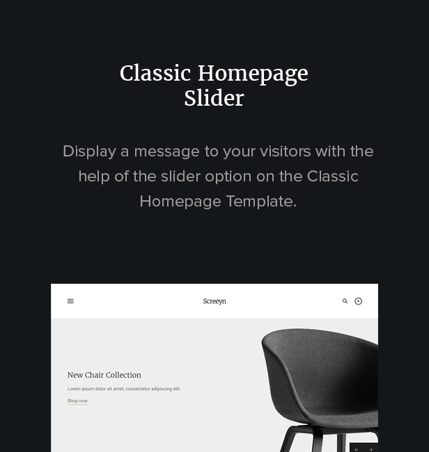 Homepage-Schieberegler