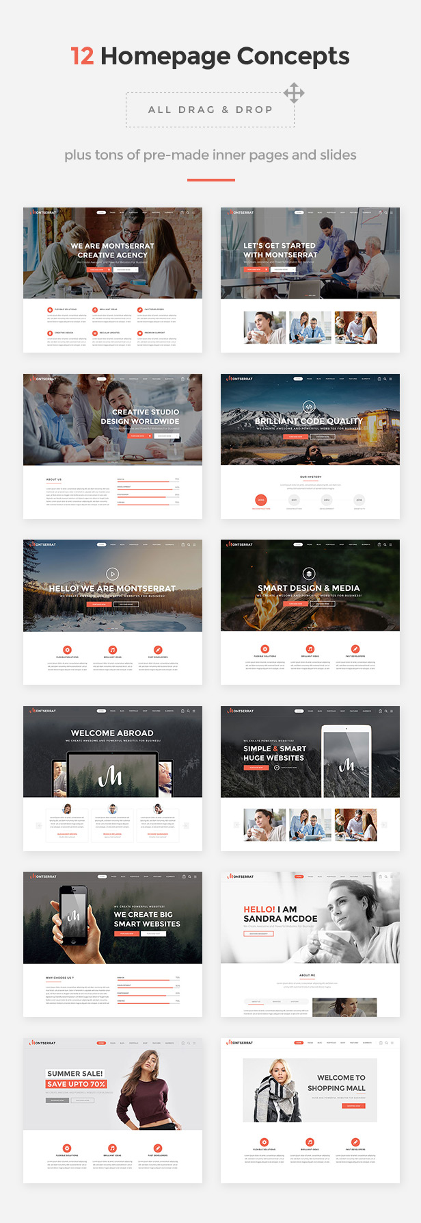 Montserrat - Mehrzweck modernes WordPress Template