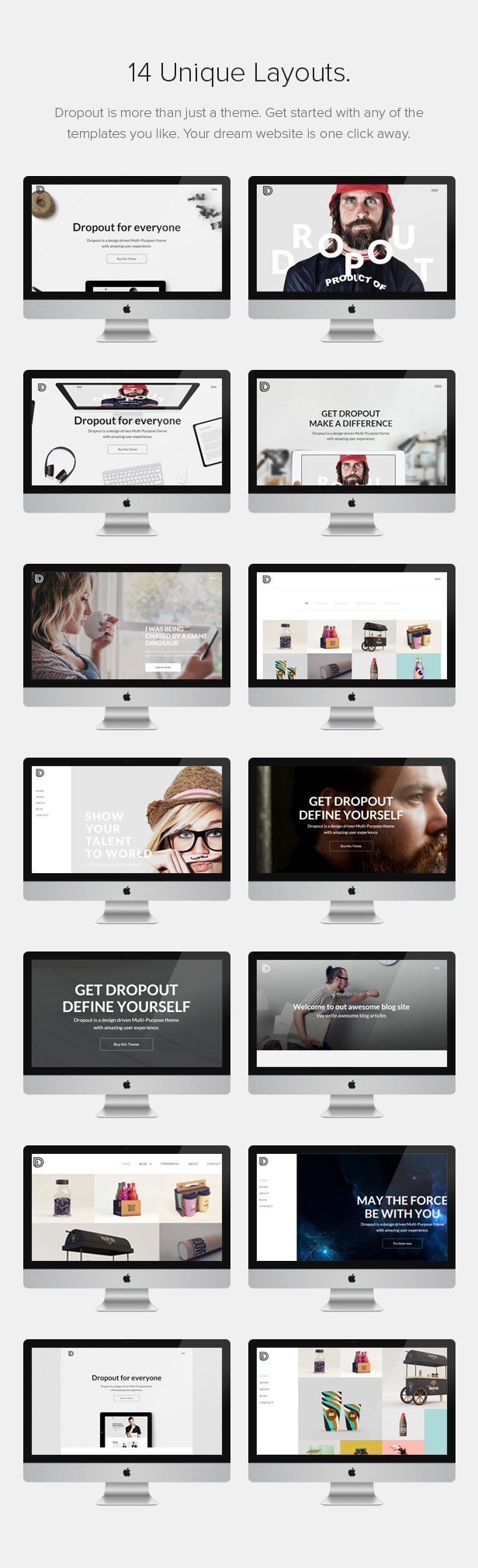 14 einzigartige Layouts