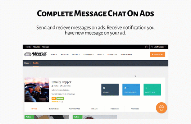 AdForest - klassifiziertes Thema Chat-System