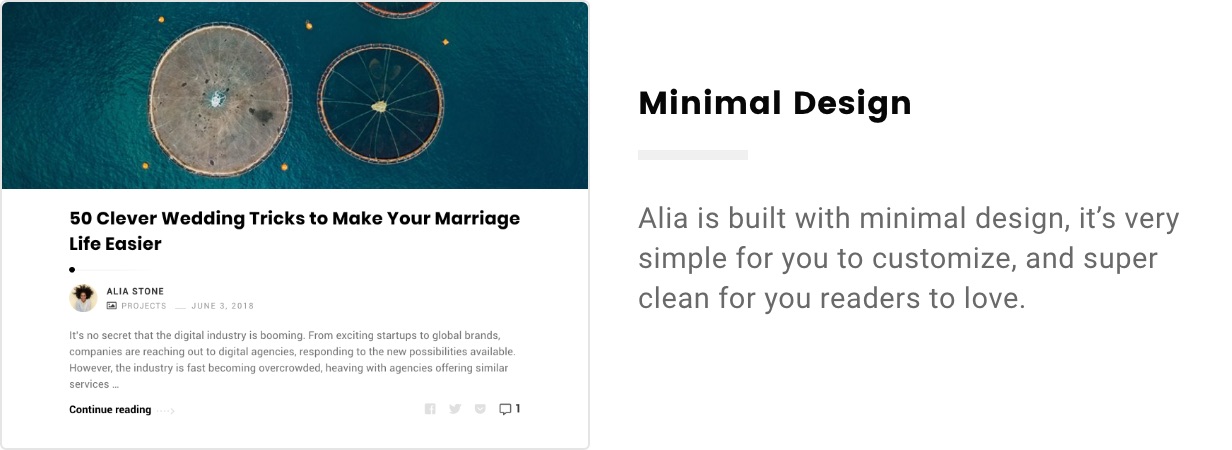 Alia - Minimal persönlicher Blog