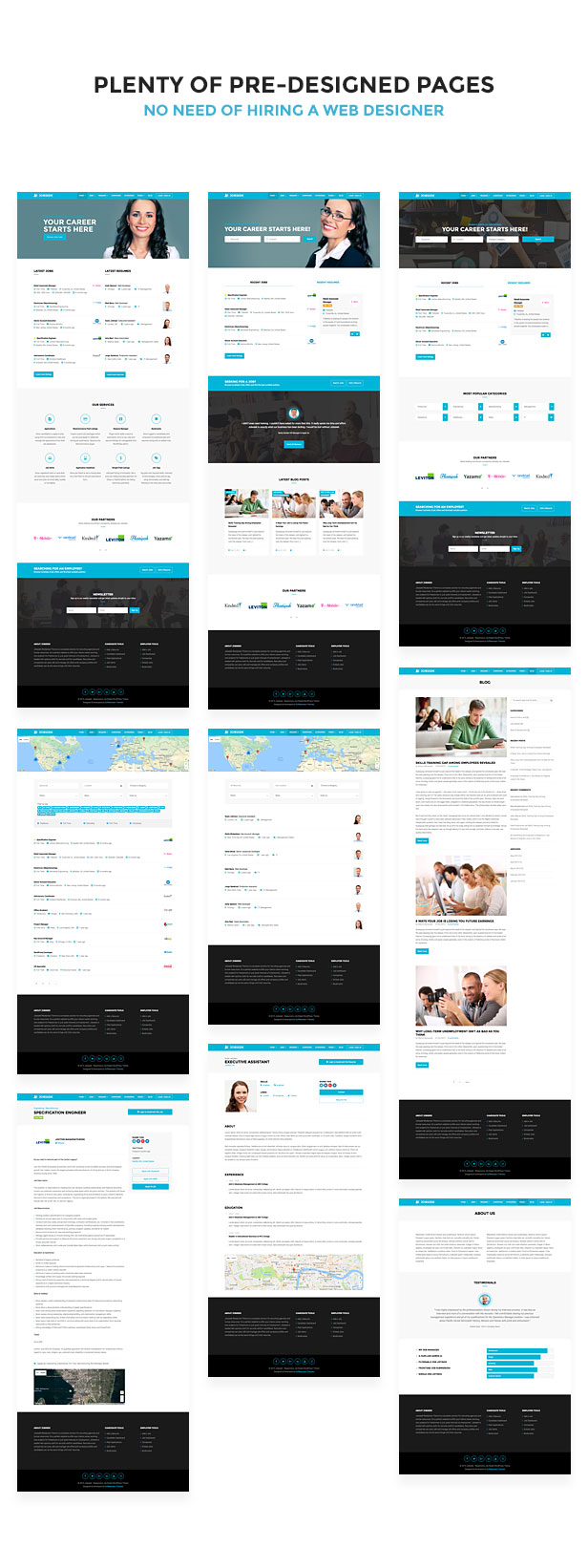 Jobbörse Job Board WordPress Template