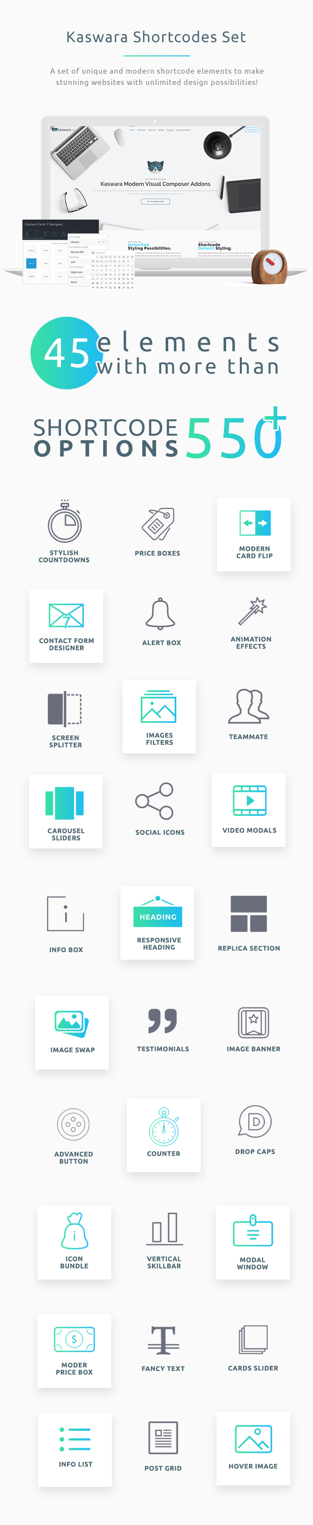 Moderne WPBakery Page Builder Addons (ehemals Visual Composer) - Kaswara