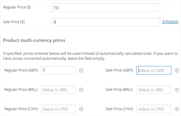 WooCommerce Ultimate Multi Currency Suite - Multi-Währung Produktpreise