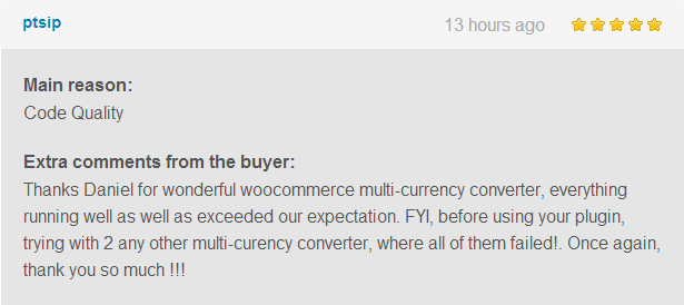 WooCommerce All in One Währungsumrechner Bewertung 1