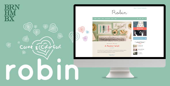 Robin - Nettes & Buntes Blog-Thema - Persönliches Blog / Zeitschrift