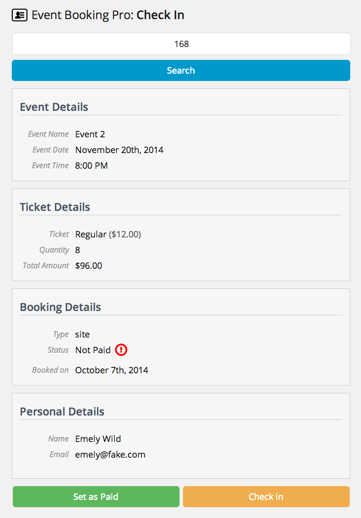 Event Booking Pro: Analyse & Check-in-Addon