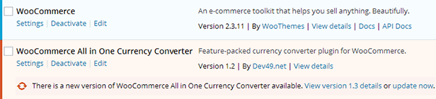 WooCommerce All-in-One-Währungsrechner - automatische Updates