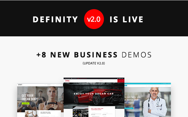 Definity - Mehrzweck One / Multi Page WordPress Vorlage