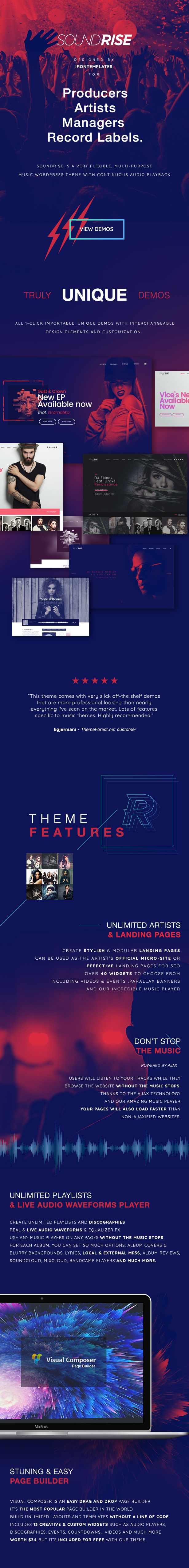 Soundrise - Responsive Musik WordPress Template