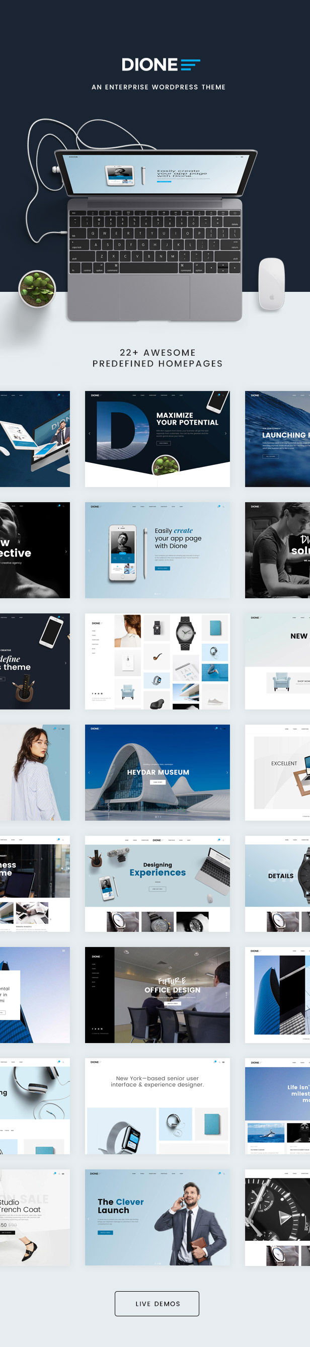 Dione - Enterprise-Mehrzweck-WordPress-Layout