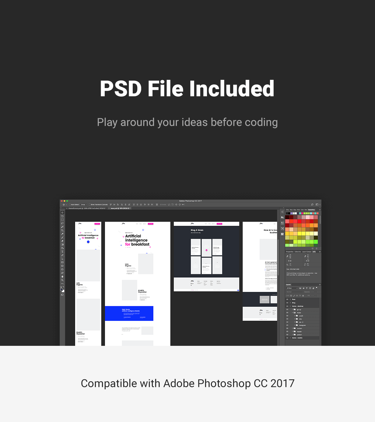 Mae PSD enthalten