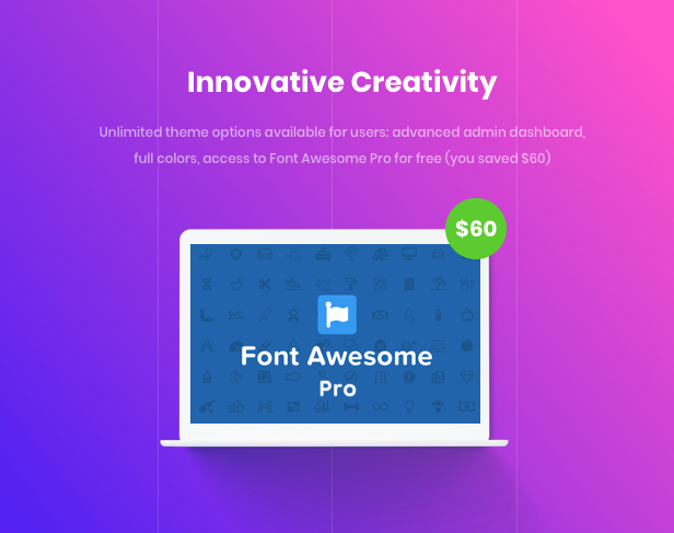 Innovative Kreativität mit Font Awesome Pro $ 60