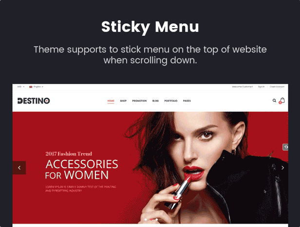 SW Destino - WooCommerce Vorlage
