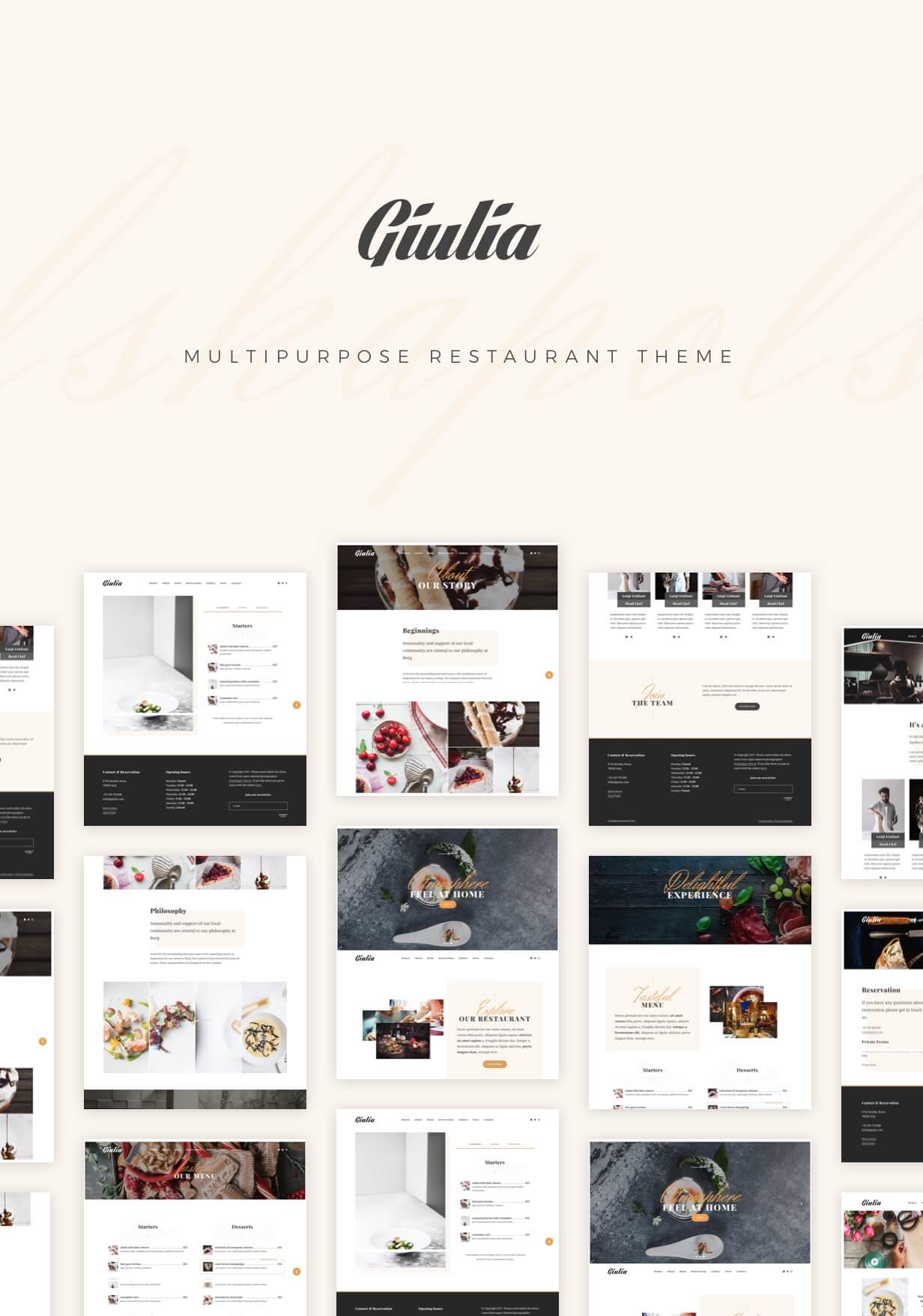 Giulia - Multipurpose Restaurant Vorlage