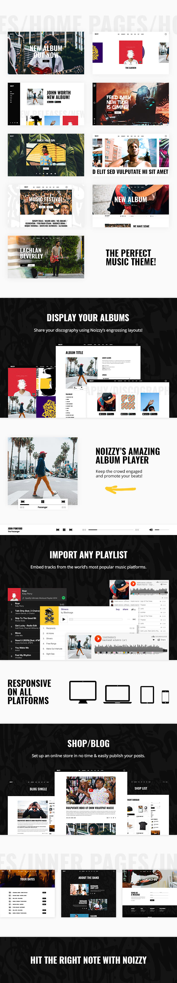 Noizzy - Musik-Band-WordPress-Layout