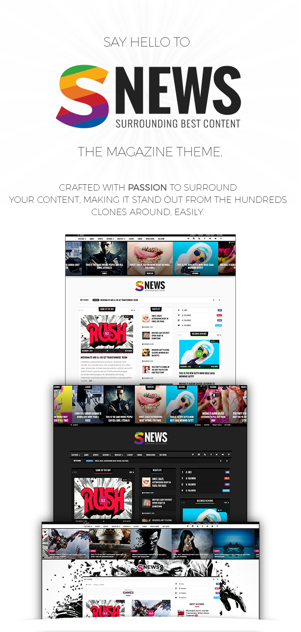 SNEWS | Auffälliges Magazin, Reviews & Newspaper WordPress Layout