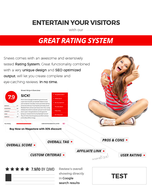 SNEWS | Auffälliges Magazin, Reviews & Newspaper WordPress Layout