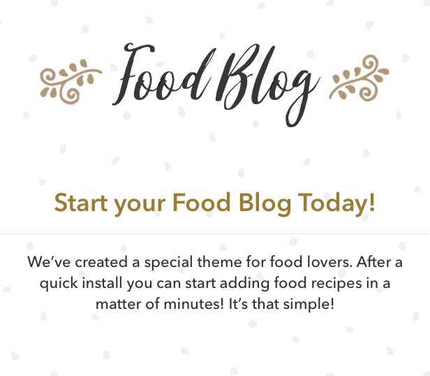 Food Blog - WordPress-Template für Blog für persönliche Essensrezepte
