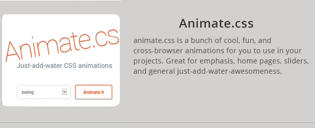 Animate.css Nur-Add-Water-CSS-Animationen