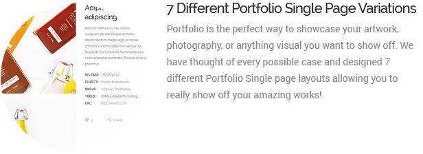 verschiedene Portfolio-Einzelseiten